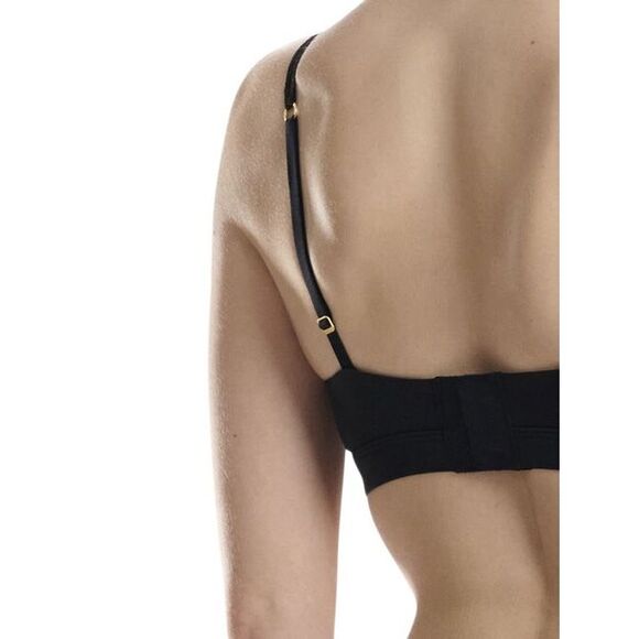 NWT Wolford Obsessed Skin Black Bra Sheer Mesh Top Medium - Picture 8 of 13